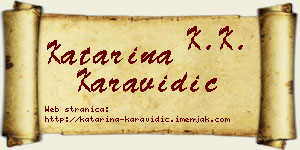 Katarina Karavidić vizit kartica